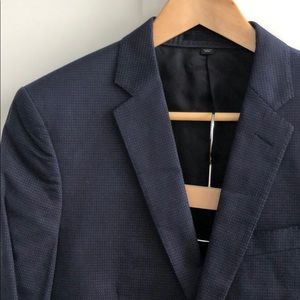 J. Crew Ludlow blue micro-dot cotton suit